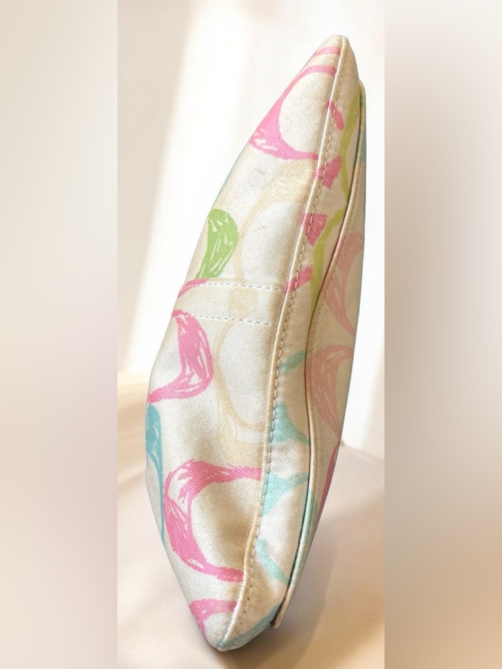 a vintage Coach Y2K pastel scribble wristlet ivory Canvas bag - Picture 8 of 16
